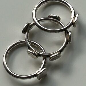 Banana Republic Silver Stacking Rings Set